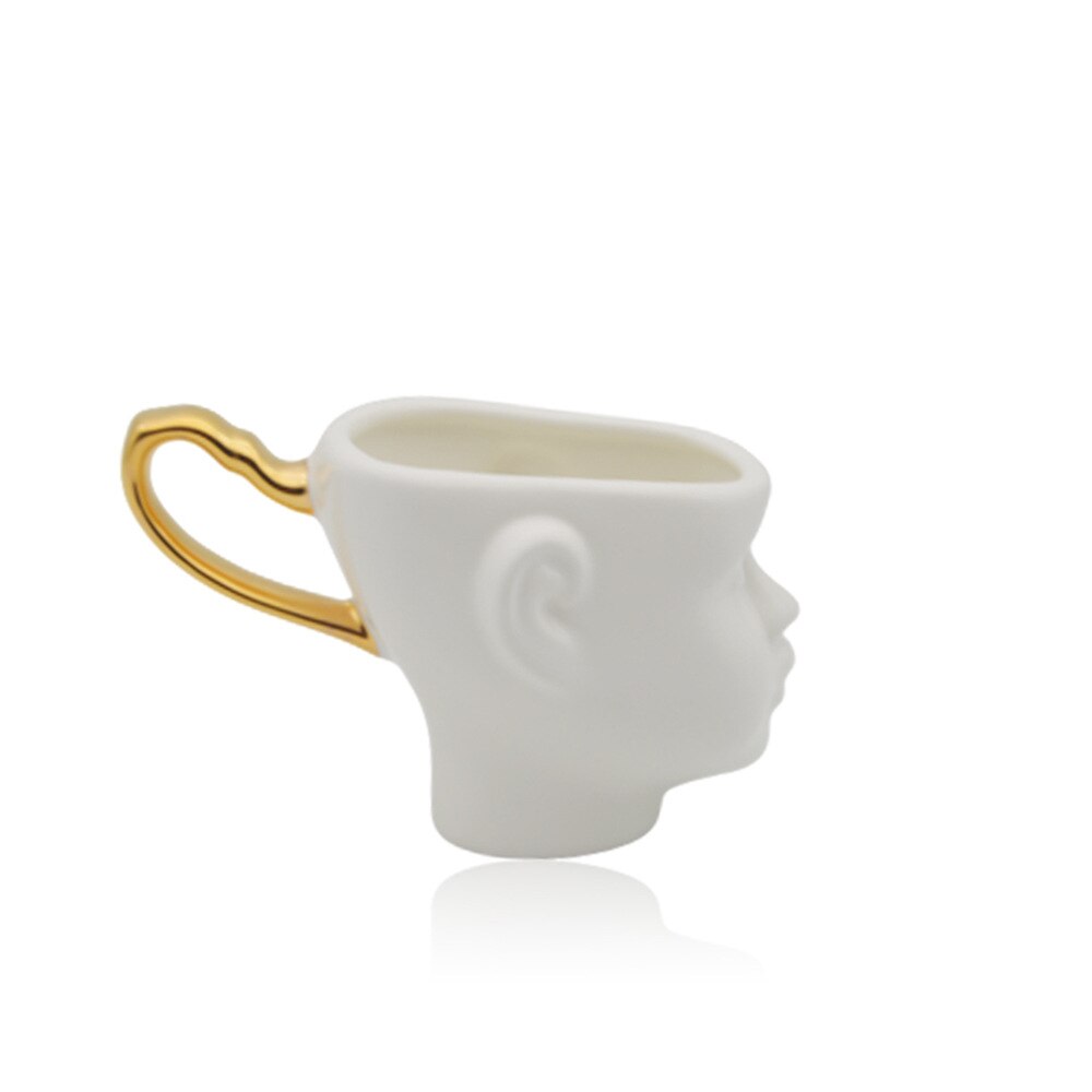 Tazas de café con cara de bebé para adultos, tazas de cerámica mate para amantes, escultura de cabeza, tazas de leche, decoración creativa nórdica para el hogar, taza de bebida,: 4