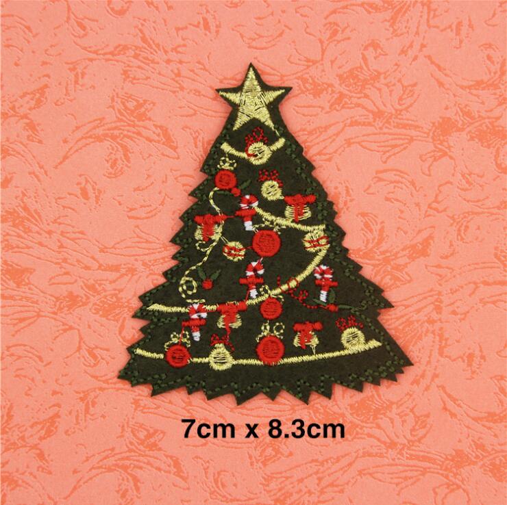 1Pcs Christmas Style Patch For Clothing Iron On Embroidered Sew Applique Cute Patch Fabric Badge Garment DIY Apparel Accessories: 10