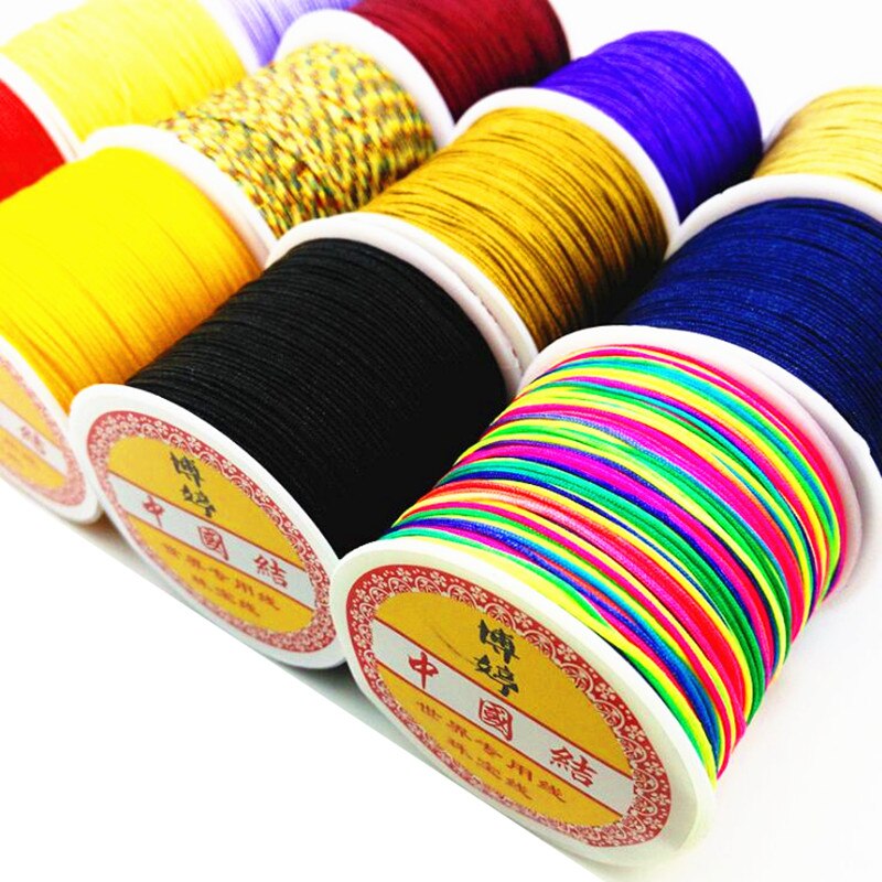 10meter/lot 0,8mm Nylon Schnur Gewinde Chinesischen Knoten Macrame Schnur Armband Geflochtene String DIY Quasten Perlen String gewinde