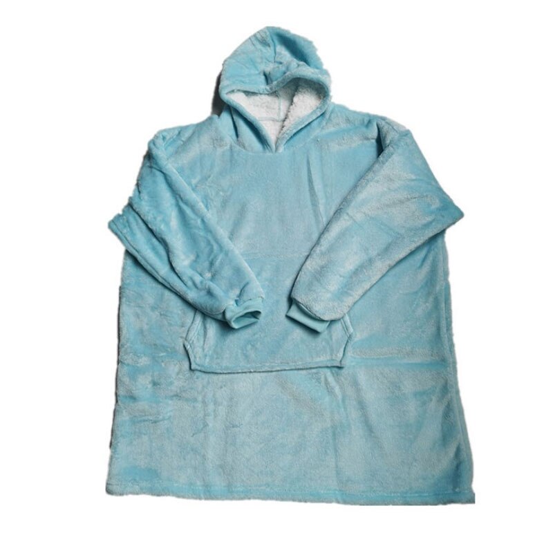 Winter Warm TV Pocket Hooded Blankets Adults Kids Bathrobe Sofa Cozy Blanket Sweatshirt Plush Coral Fleece Blankets Outwears: BL