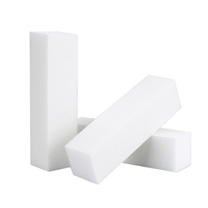 Esponja blanca para limar uñas, bloque de tope de lijado acrílico para manicura y pedicura, 1/3/5/10 Uds.: 3PCS