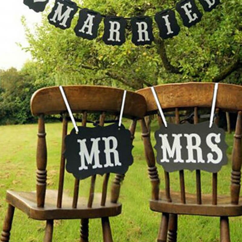 Creatieve Mr & Mrs Wedding Photo Props Huis Foto 'S Schieten Gadget Mooie Romantische Thuis Familie Festival Feestartikelen