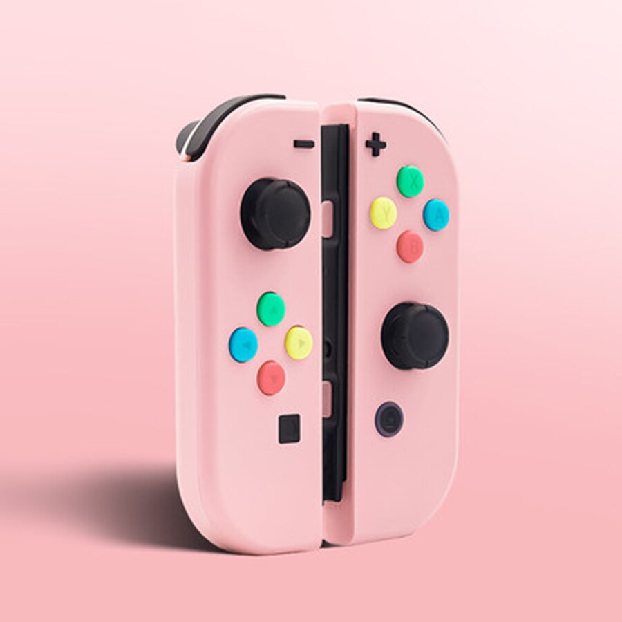 1 Pair DIY Plastic Replacement Joy-Con Repair Case Cover Housing Shell Full Button Kits Case For Nintendos Switch Controller: Pink