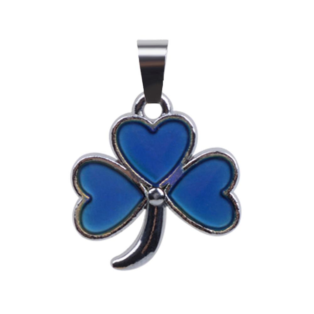 Temperature Controlled Color Change Heart Dolphin Butterfly Smiley Face Cross Pendant: 3Clover