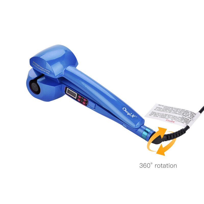 CkeyiN-Rizador de cerámica automático , plancha de pelo para permanente, ondulador grande, Control Digital de temperatura