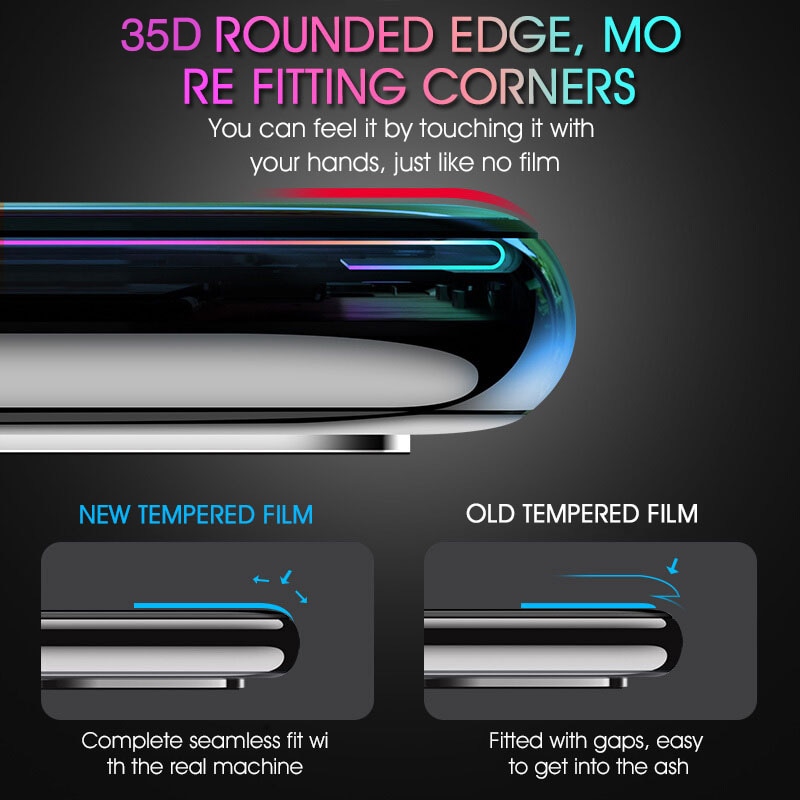 Vidrio Protector 35D para Huawei P20 Lite Pro P30 P10 Lite vidrio templado para Huawei Honor 9 Lite 10 V10 película protectora de pantalla