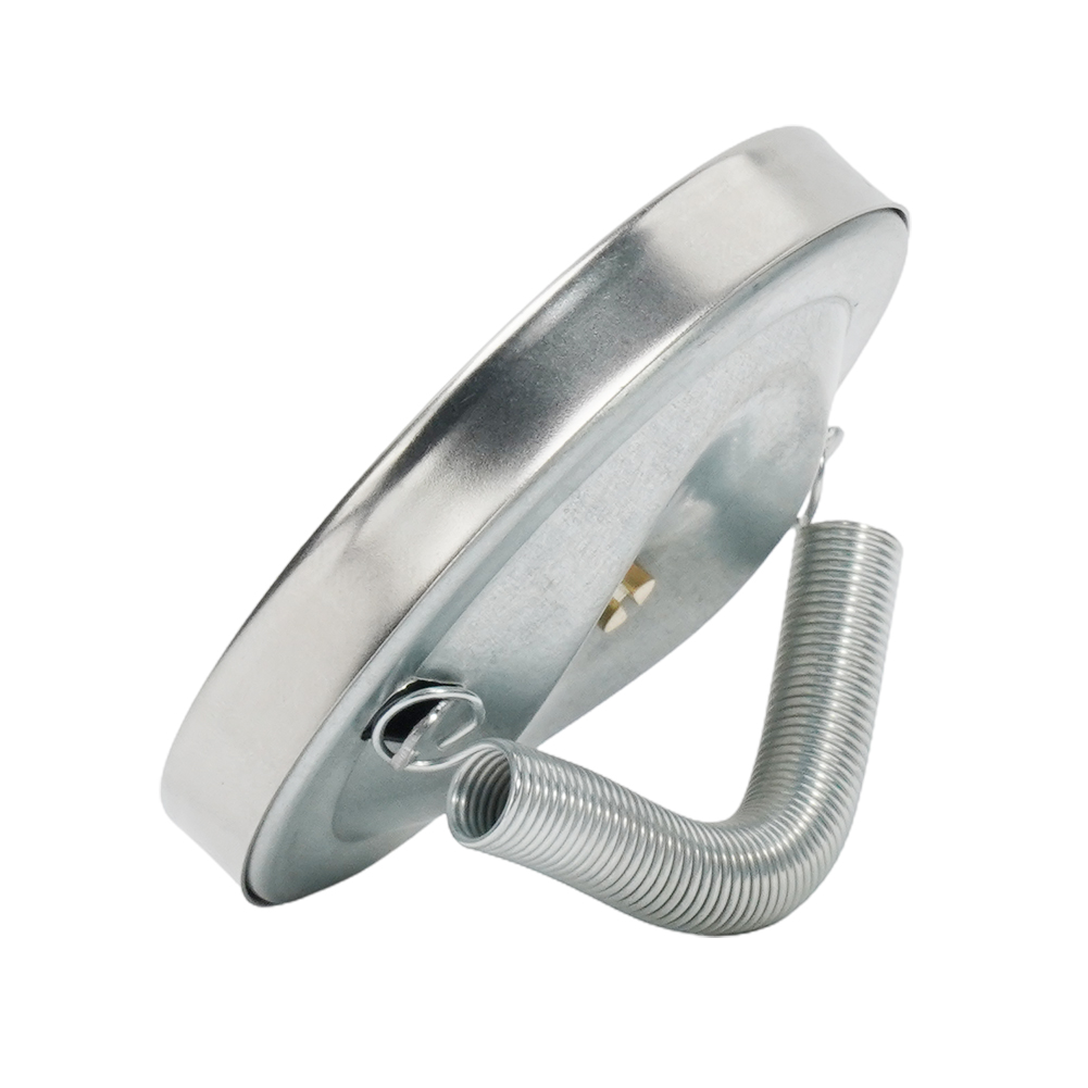 0-120 ℃ Termometro a tubo con morsetto in acciaio inossidabile sulla molla di riscaldamento del tubo Strumento industriale a molla con indicatore di temperatura in metallo da 63 mm