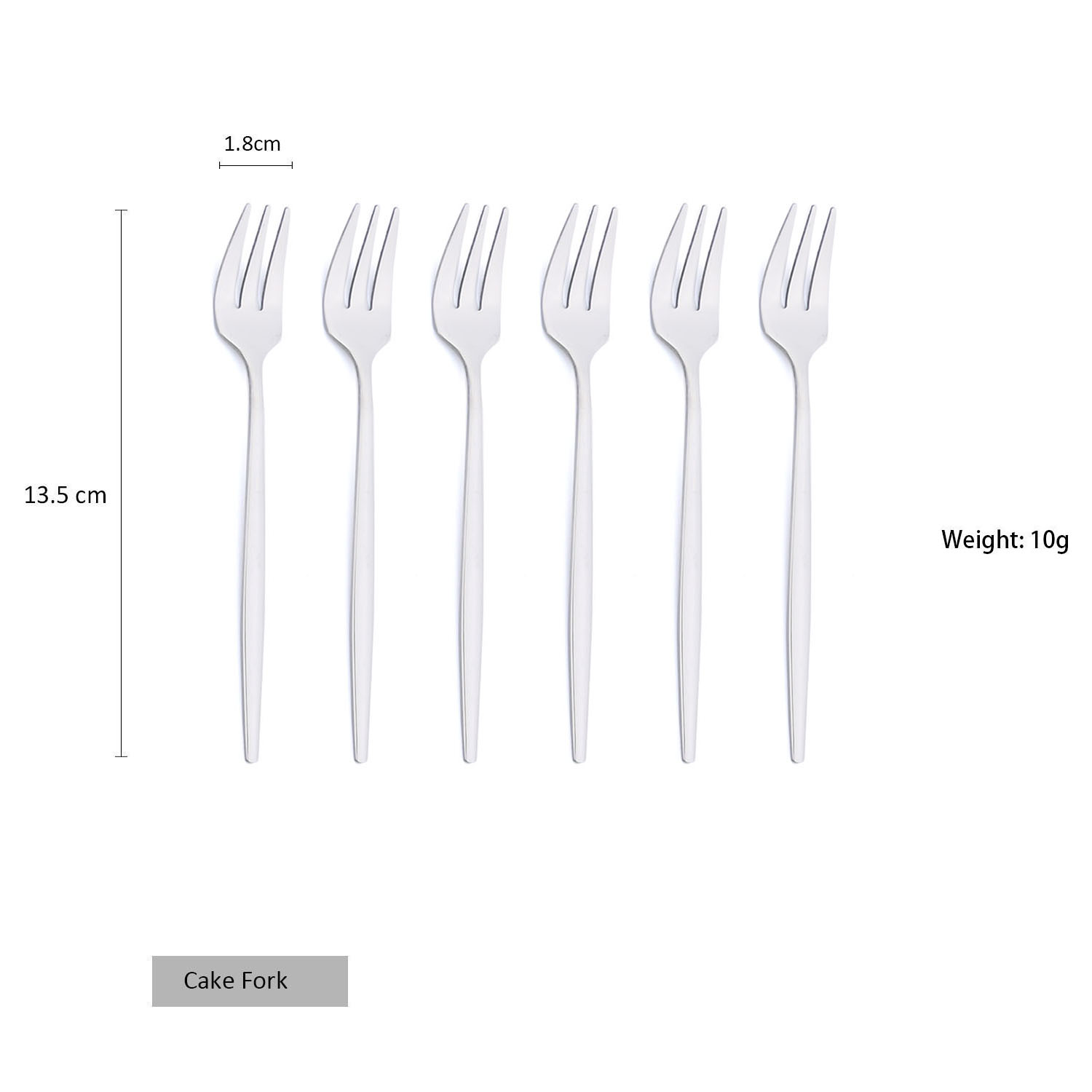 Juego de Mini tenedor para fruta, pastel, aperitivos, té de acero inoxidable, tenedor de fruta, tenedor de postre de arcoíris, tenedor pequeño dorado para ensalada, vajilla, 6 uds.: Negro