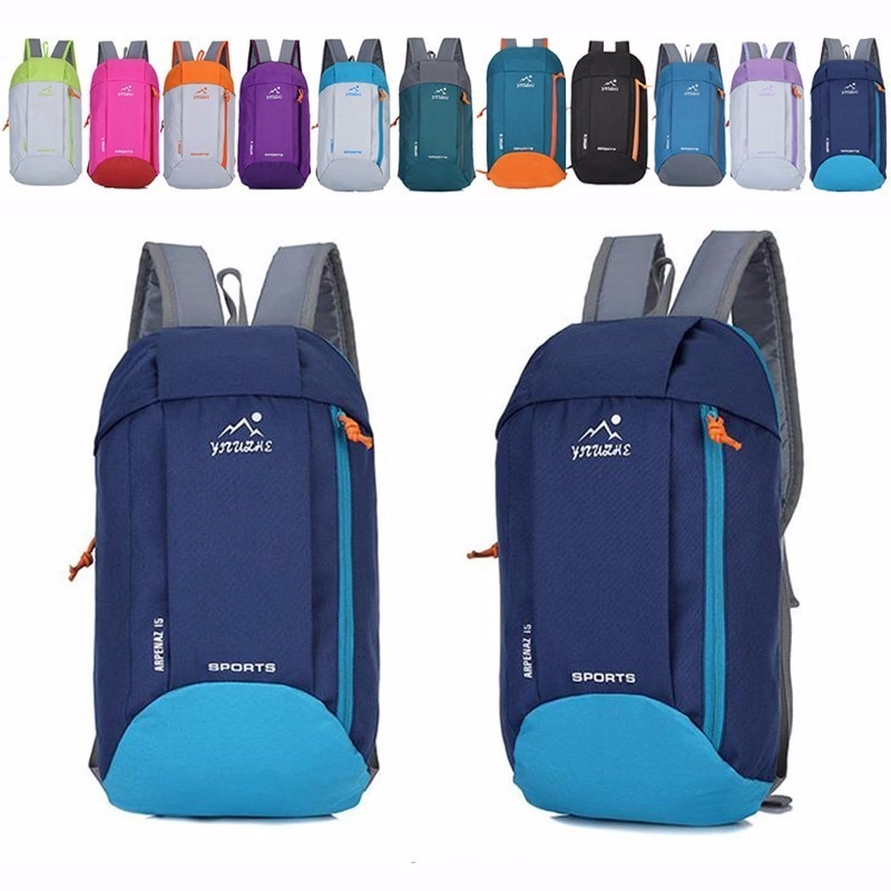 10L Outdoor Sport Licht Gewicht Waterdichte Rugzak Reizen Wandelen Tas Rits Verstelbare Riem Camping Knapzak Mannen Vrouwen Kind