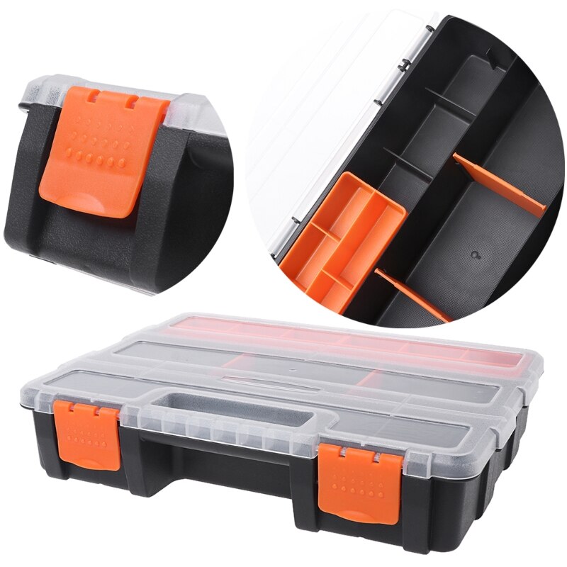 Plastic Carry Tool Storage Case Spanner Screwdriver Parts Hardware Organizer Box 964E