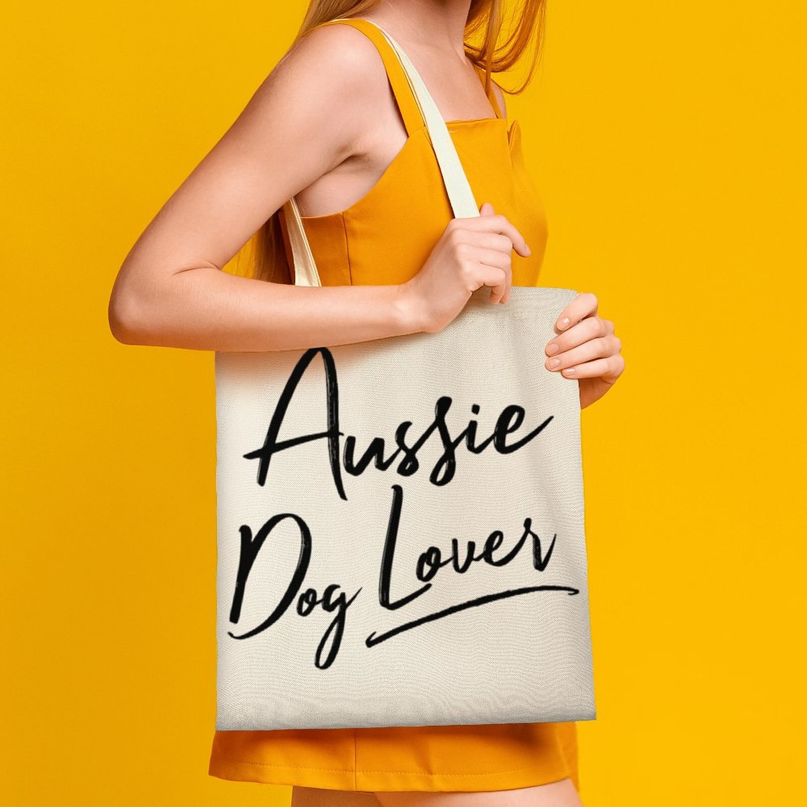 Auusie Hond Lover Black Tote Bag Wit Handtassen Grote Capaciteit School Boeken