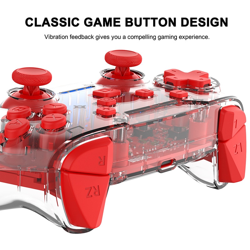 For Switch NS Pro Game Controller Transparent Bluetooth Wireless Gamepads Remote Console Joystick For Switch Lite