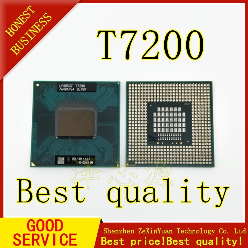 2 pièces T7200 7200 SL9SF CPU 4M Socket 479 (Cache/2.0GHz/667/Dual-Core) processeur d'ordinateur portable