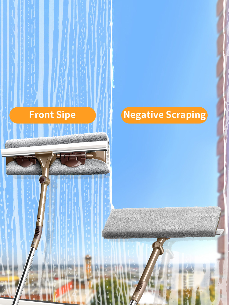 JOYBOS Glass Cleaning Artifact Telescopic Rod Household Double-Sided Window Cleaner High-Rise Window Scraper Cleaning Tool JBS70
