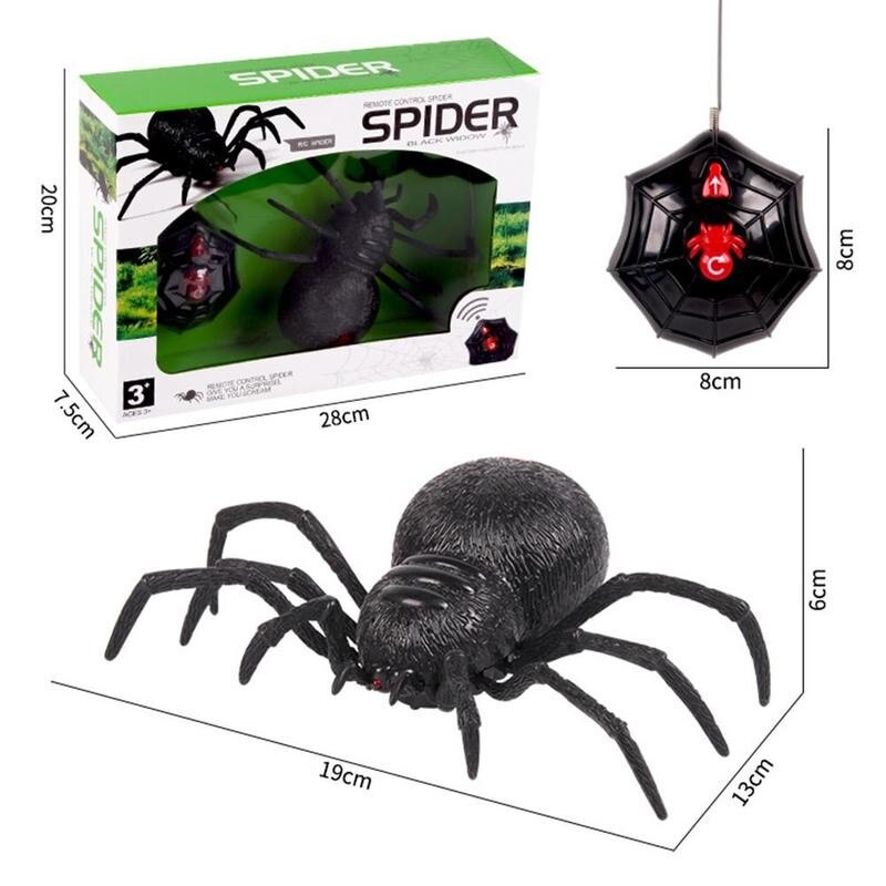 Juguete de simulación de araña teledirigido, juguete de broma, escalada, araña creativa, juguete remoto de Halloween, decoración de pared con Control remoto N4U3