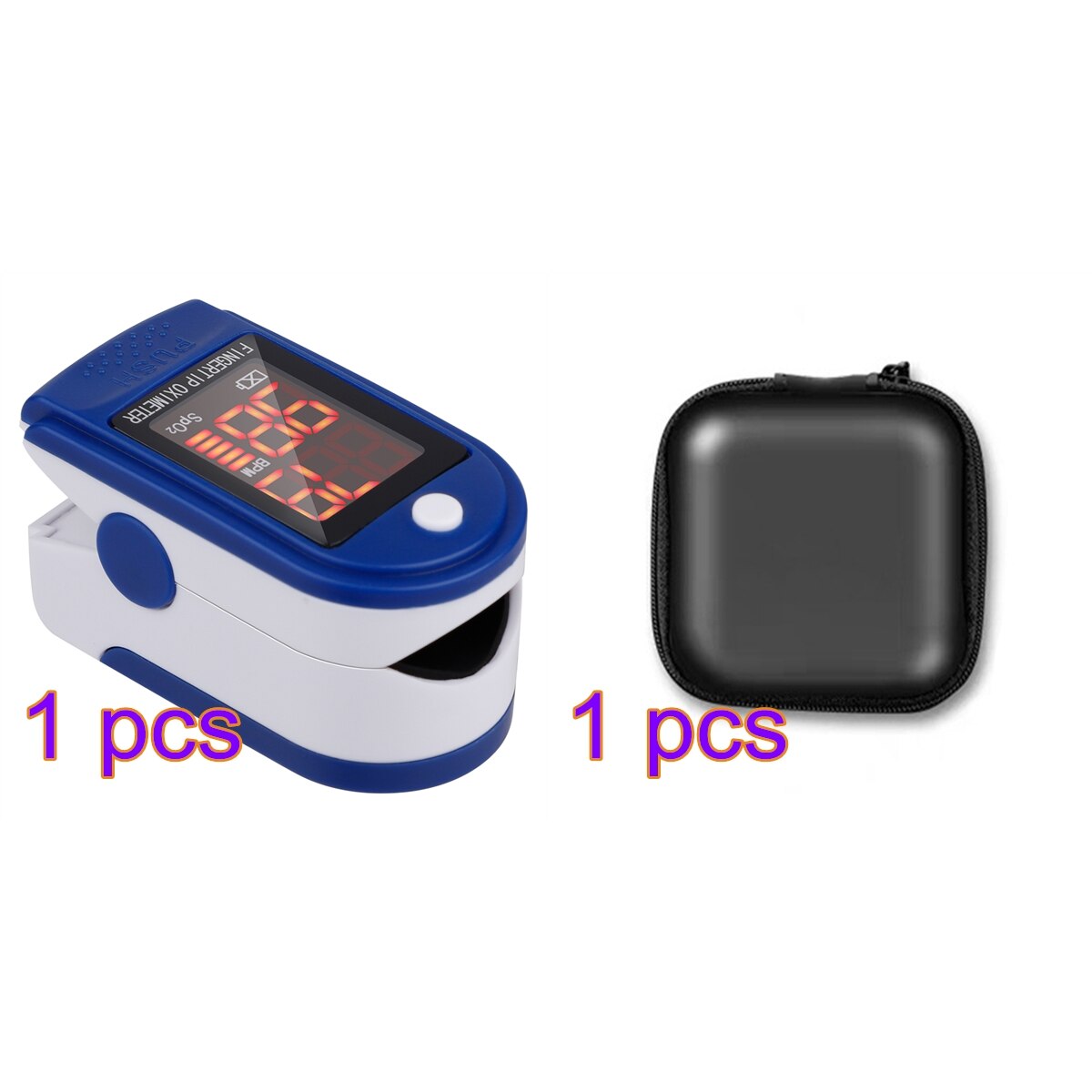 Finger Oximeter Pulse Detection Oximeter Blood Saturometer Monitor SPO2 PR Portable Pulse Oximeter Pulse Oximeter: Type E