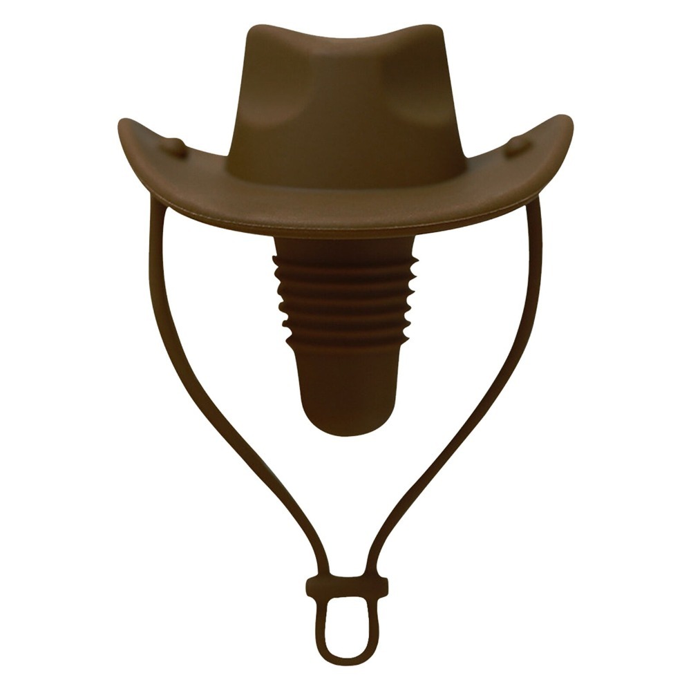 Cowboy Hat Shape Wine Bottle Stopper Reusable Leak Proof Silicone Champagne Bottle Stopper Wine Bottle Cap for Bar: Clear