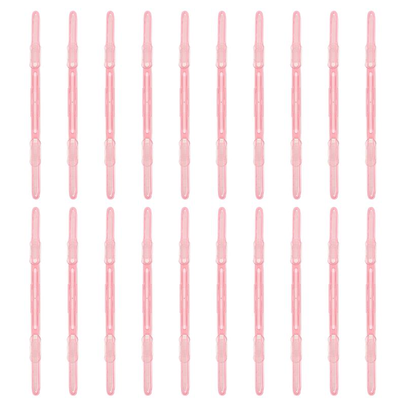 20PCS Multi-functional Binder Clip Plastic Paper Fasten Bookbinding Clips: Red