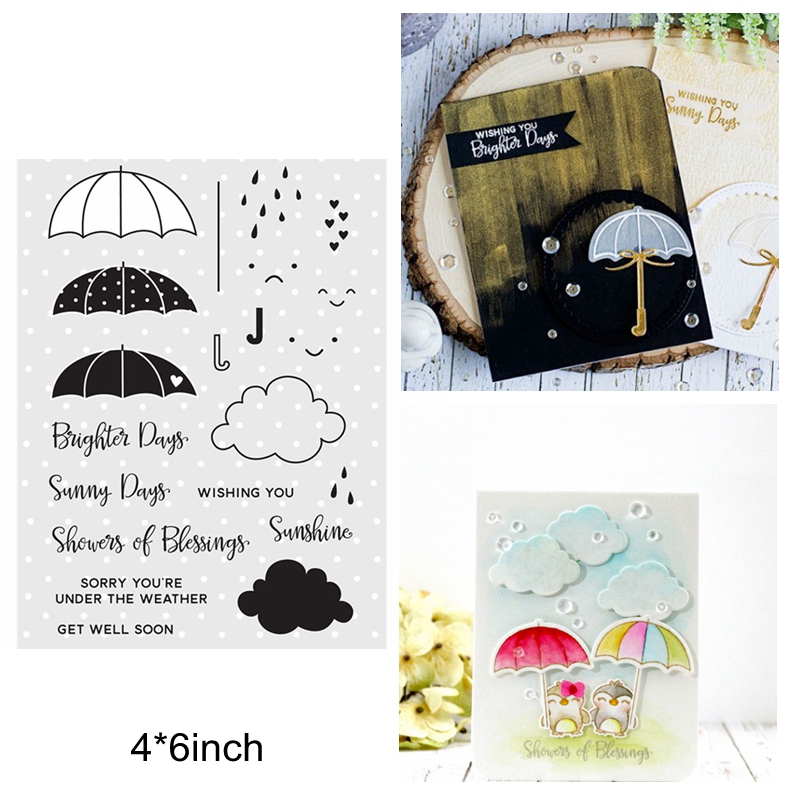 Sellos de silicona transparente para niños y niñas, bonitos animales mezclados, pastel de feliz cumpleaños, abeja, Ángel, unicornio, sello transparente, fabricación de tarjetas artesanales