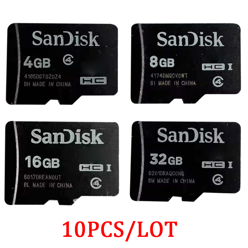1pcs/10pcs/lot original SanDisk TF card 4G 8G 16G 32G mobile phone, children's camera, storage card, player, memory cardpcs