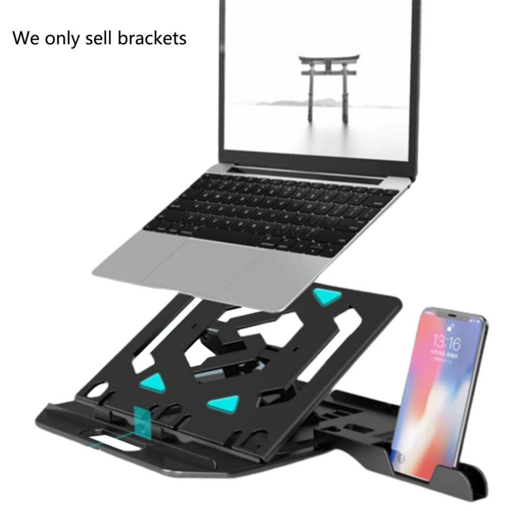 Adjustable Foldable Laptop Stand Non-Slip Desktop Notebook Holder 360 Degree Rotatable Chassis Laptop Stand: black upgrades