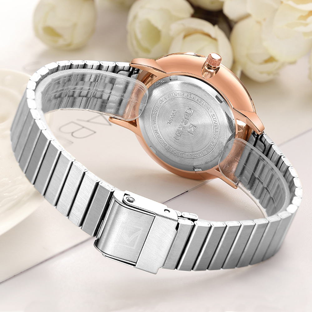 CURREN Luxe Vrouwen Horloges Rose Gold Analoge Quartz Horloge Vrouwelijke Klok Dames Roestvrij Stalen Horloge relogios feminino