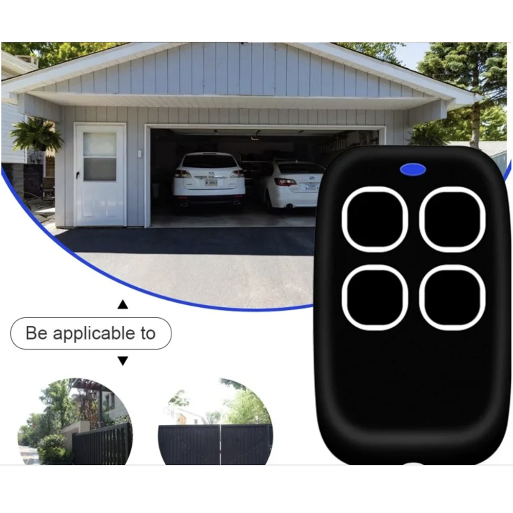 Mando a distancia Universal para puerta de garaje, 4 botones, 433MHz, duplicador de código, clon, llave de puerta, mando, transmisor manual