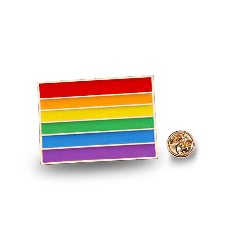 Kleurrijke Vlag Broche Creatieve LGBT Regenboog Banner Emaille Pins Cartoon Metalen Revers Pin Lesbische Gay Pride Badge