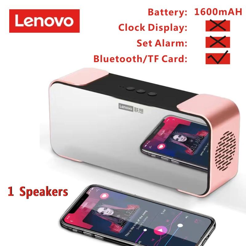 Voor Lenovo L022 Bluetooth-Compatibel Speaker Super Subwoofer Multi-Functionele Mini Kleine Audio Wekker Voor Outdoor: Rose Gold