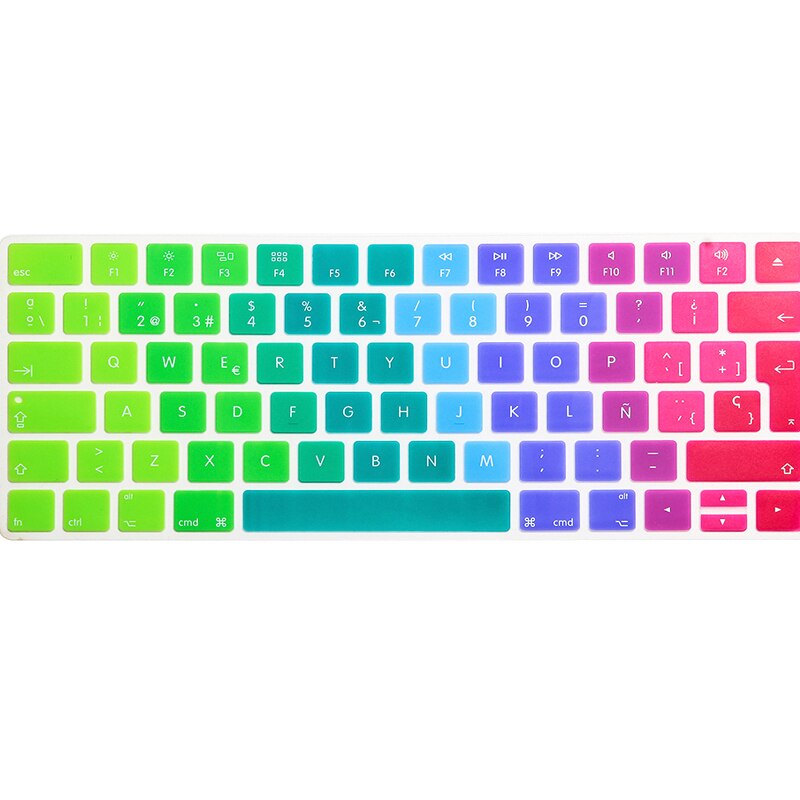 Spanish Language Silicone Keyboard Cover Skin for Apple Magic Keyboard Wireless Bluetooth MLA22LL/A A1644 European ISO Layout