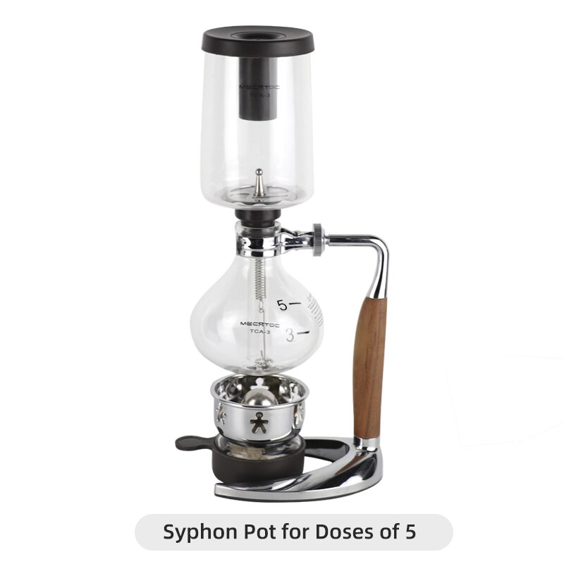 3/5 Cups Syphon Pots Coffee Kettle pot Set Filter Syphon Coffee Maker Tea Siphon Heat-Resistant Household Pot: Syphon TCA 5