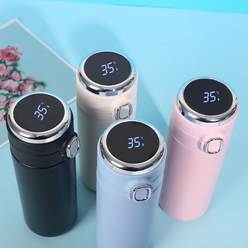 420Ml Smart Thermoskan Roestvrij Staal Water Fles Led Digitale Temperatuur Display Koffie Thermische Mokken Intelligente Isolatie Cups