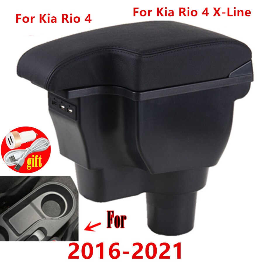 Dla Kia Rio 4 podłokietnik ze schowkiem dla Kia Rio 4 x-linia podłokietnik samochdoowy Russi 2016 2017 2018 2019 2020 akcesoria samochodowe wnętrze łatwa instalacja