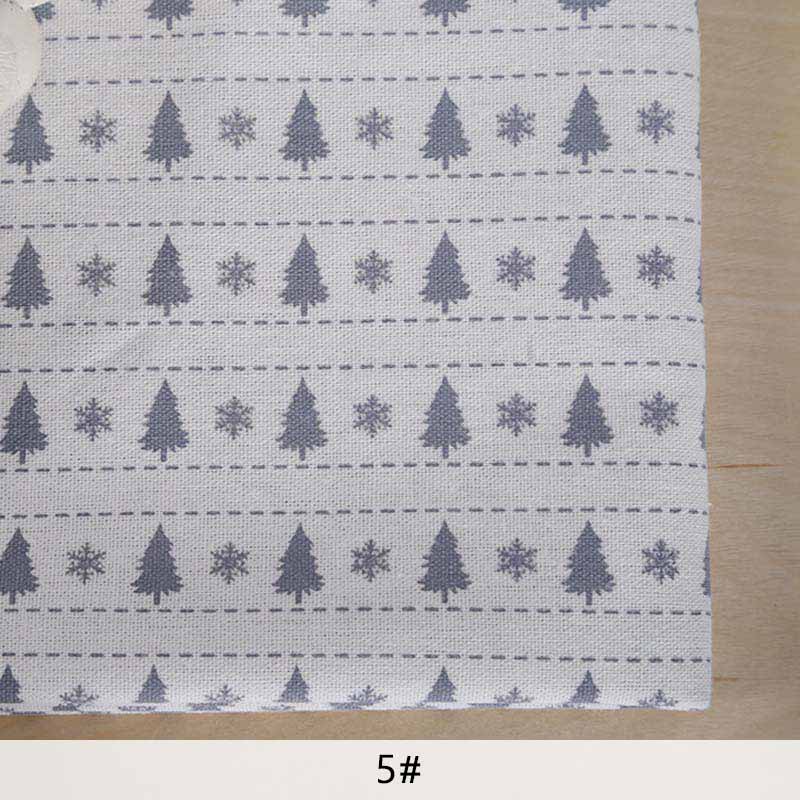 Tryck bomull linne tyg snöflinga kudde duk tyg av yards juldekoration  tj1241: 5 / 45 x 45cm