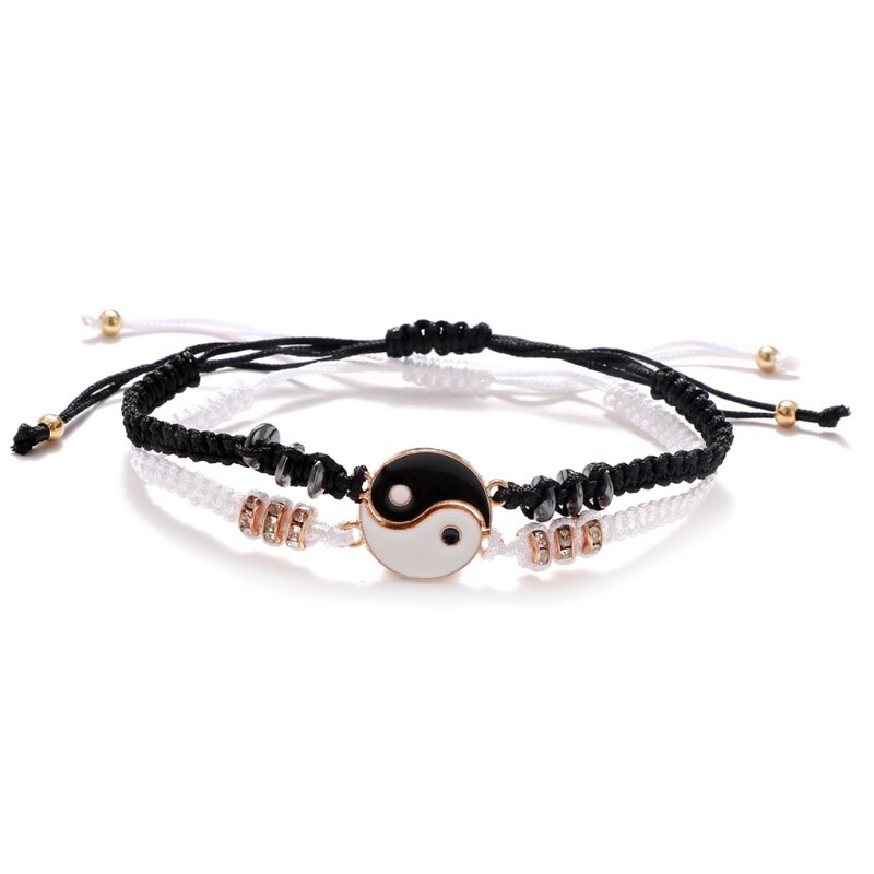 Passenden Yin Yang Einstellbare Schnur Armbinde für Beste Freund Freund Freundin