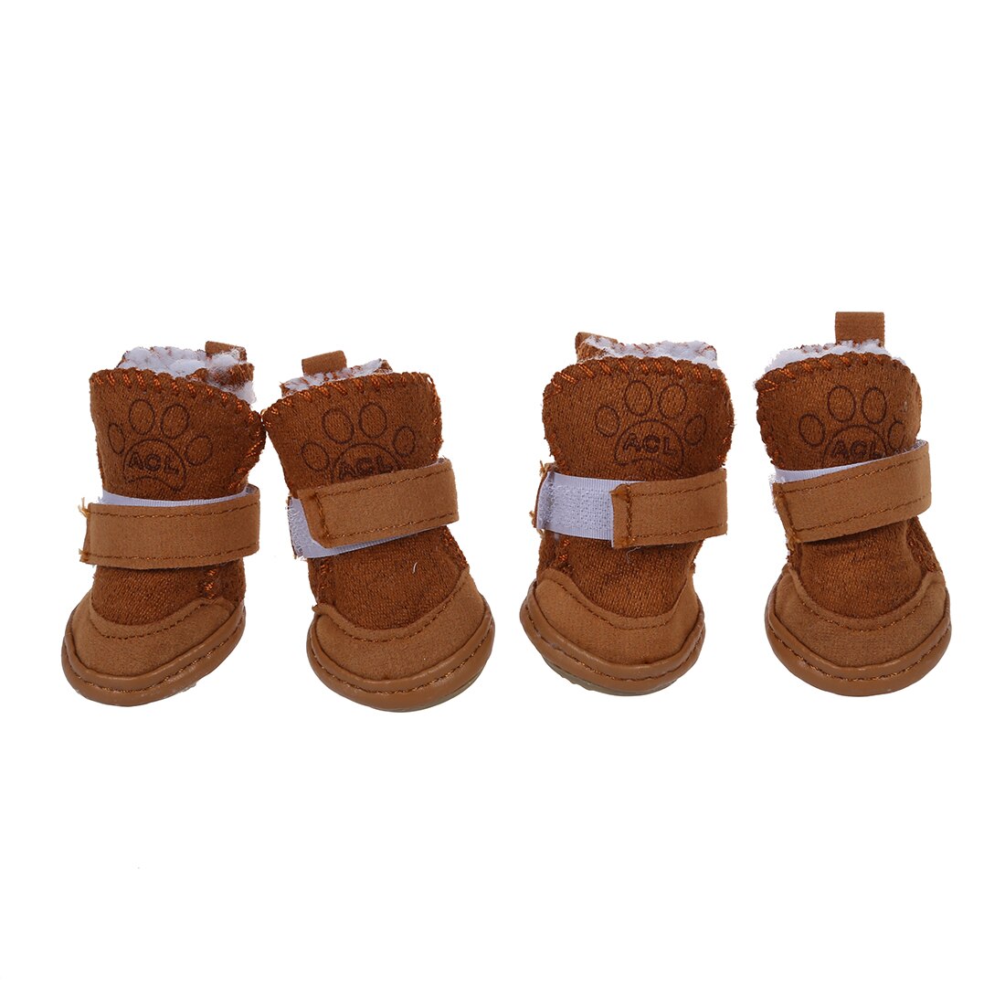 MACH Dog Pet Sapatos de Neve Botas de Inverno Quente Botas de Protecção Conjunto de 4 Tamanho Café 1