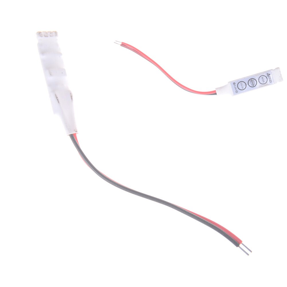 1 Pc White LED Controller Brightness Dimmer For Led 3528 5050 Strip Light 3 Keys RGB Color 5-24V