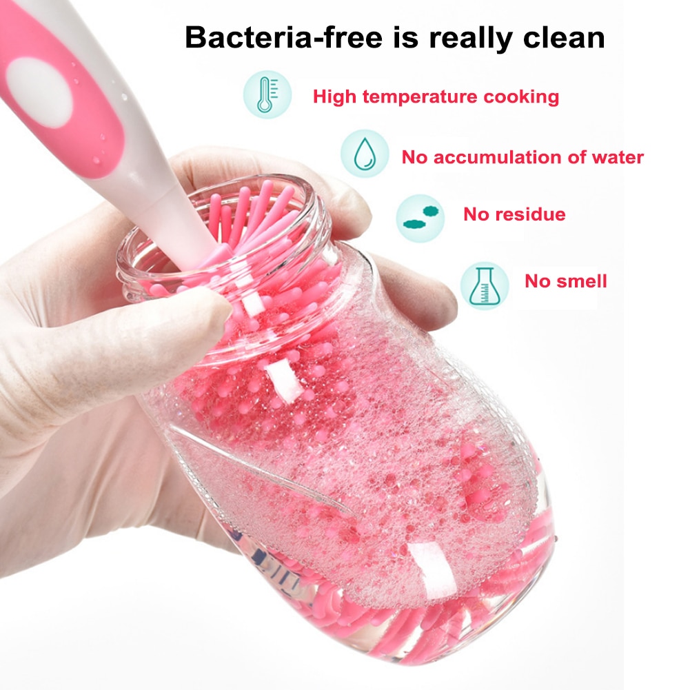 Temperature Resistance Multifunctional Kitchen Spout Tube Teat Rotary Handle Feeding Bottle Brush Washing Cup Cleaning Household