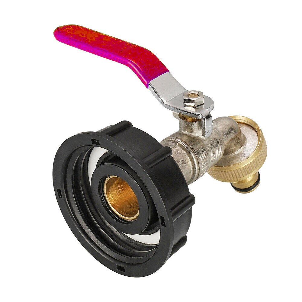 IBC Adapter With Drain Ball Valve For 1000 Liter Container Tank 3/4 Inch S60*6 Watering Equipment Water Storage Rain Barrels