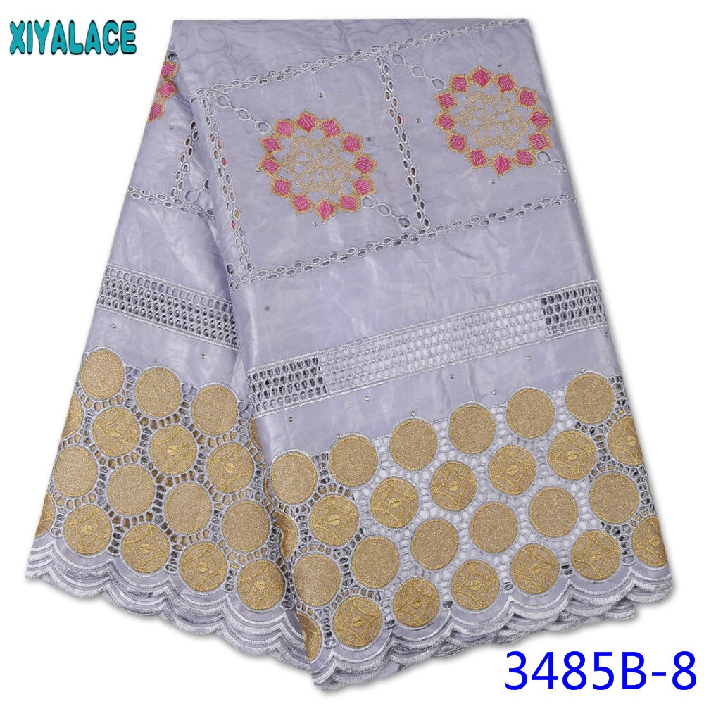 African Bazin Riche Getzner Dry Lace Stones Basin Fabric Senegal Bazin Brode with Stones for Women KS3485B: Picture 8