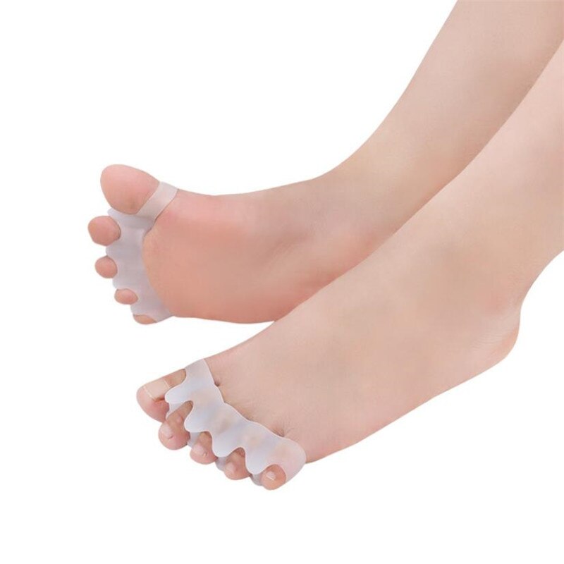 Tå separator korrektion hallux valgus corrector 2 stk silikone ortopædisk hammer separator glattejern spreder fodpleje værktøj