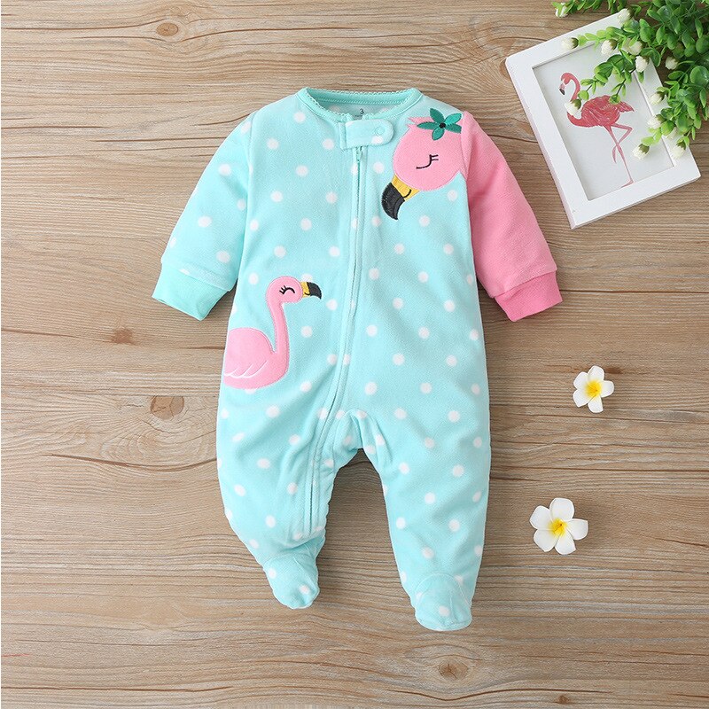 Carter's Autumn and winter polar fleece Baby Clothes 0-12 Months Newborn Girl Jumpsuit Newborn Baby Boy Clothes Babygrow Poupon