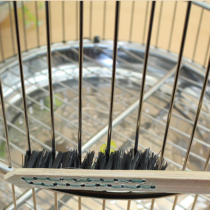 Fuglebur børste langt skaft bur rengøring børste foderbur børste til papegøje pr. fugl tilbehør