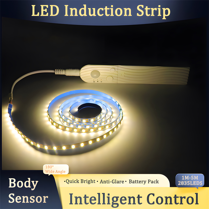 LED-Lichtleiste mit Bewegungsmelder, LED-Lichtleiste, Schrankleiste, Beleuchtung, AAA-Batterie, wasserdicht, für Küche, Kleiderschrank, Schrank, Speisekammer, Schrank