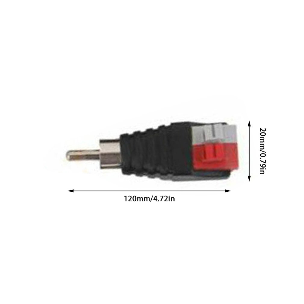 10PCS Speaker Wire Cable to Audio Male RCA Connector Adapter Jack Plug Pip BE Female ACEHE