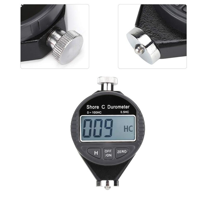 Retail HC Digital Hardness Durometer Tester Digital Shore Durometer Sclerometer Sponge Hardness Tester Meter Paragraph
