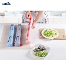 Magic abs nyttig frugt mad frisk holde plastik cling wrap dispenser konserveringsmiddel film cutter køkken med plastik wrap