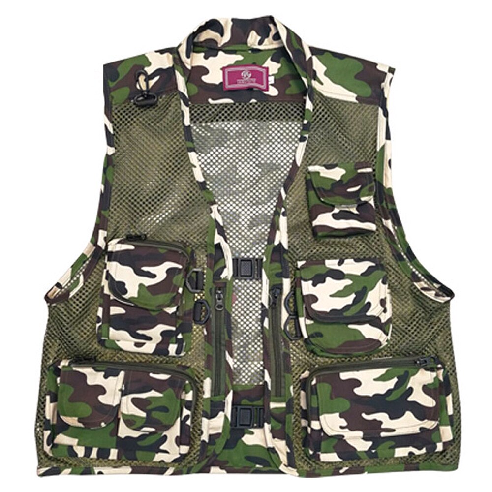 Outdoor Sport Fishing Life Vest Men Breathable Swimming Life Jacket Safety Waistcoat Survival Utility Vest Buoyancy Waistcoat: Flower Camouflage / XXXL