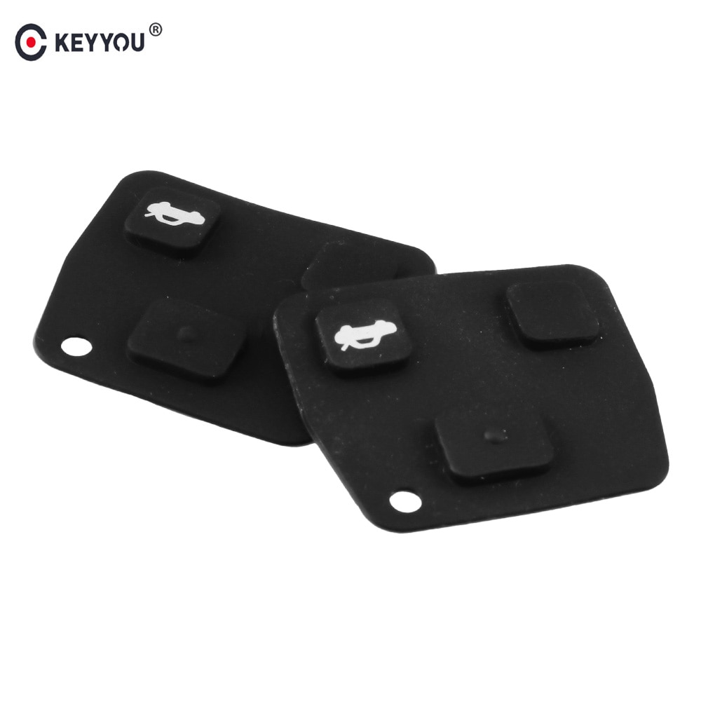 Keyyou Fob 2/3 Knoppen Vervanging Remote Autosleutel Silicon Rubber Button Pad Voor Toyota Avensis Corolla Voor Lexus Rav4