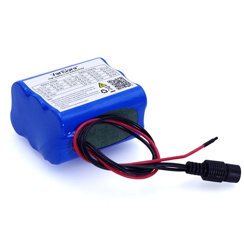 VariCore 12V 4.4Ah 4400mAh 18650 Lithium-ion Battery Pack PCB Protective plate CCTV Cam Monitor UES+ 12.6 V 1A Battery Charger